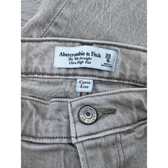 Abercrombie & Fitch 90s Straight Ulta High Rise Curve Love - Picture 3 of 4